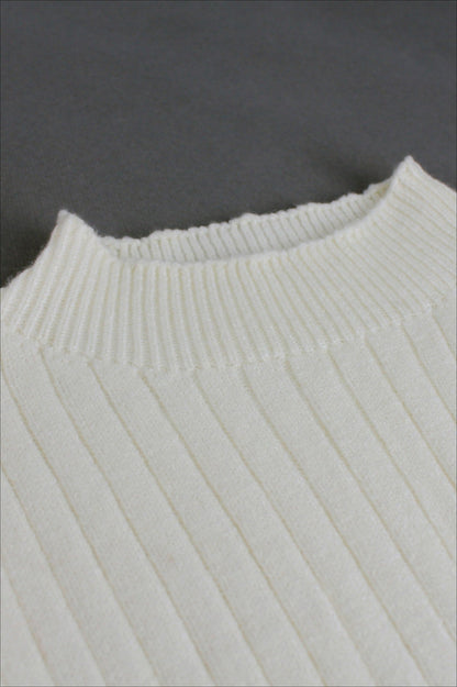Sleeveless Round Neck Knit Sweater Dress
