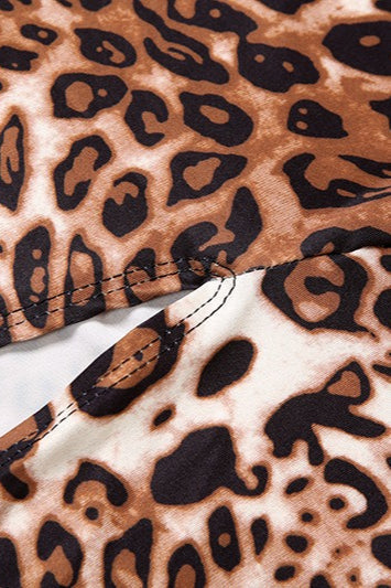 Sexy Leopard Print Backless Maxi Dress