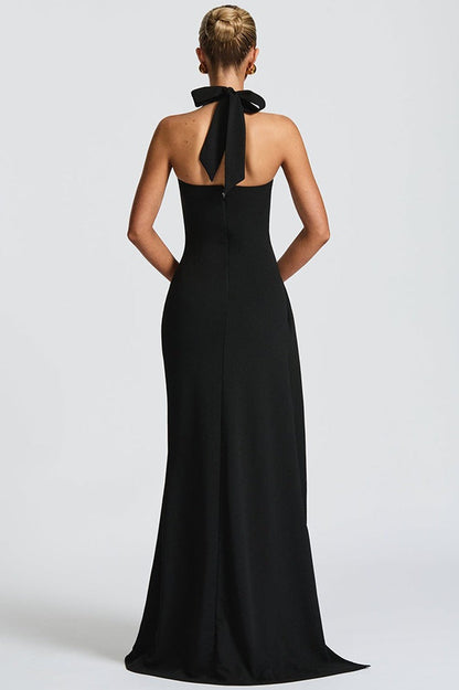 Sexy Backless High Slit Bodycon Maxi Dress