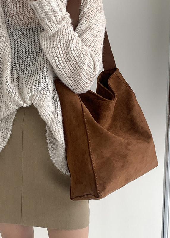 Minimalist-Chic Suede Tote
