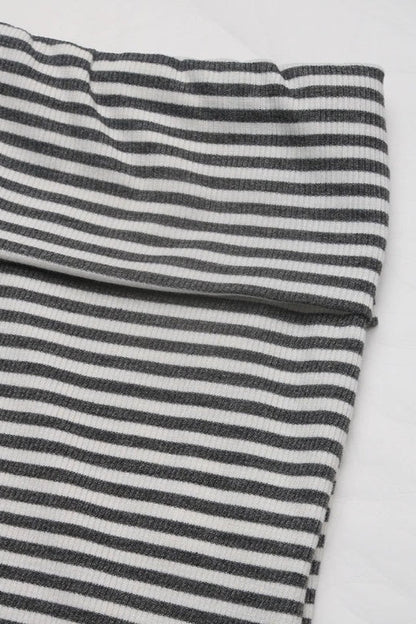 Striped Tube Top Crop Top Pants Set