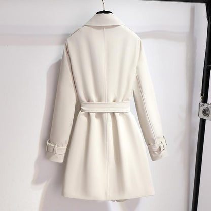| Women’s Classic Lapel Belted Trench Coat