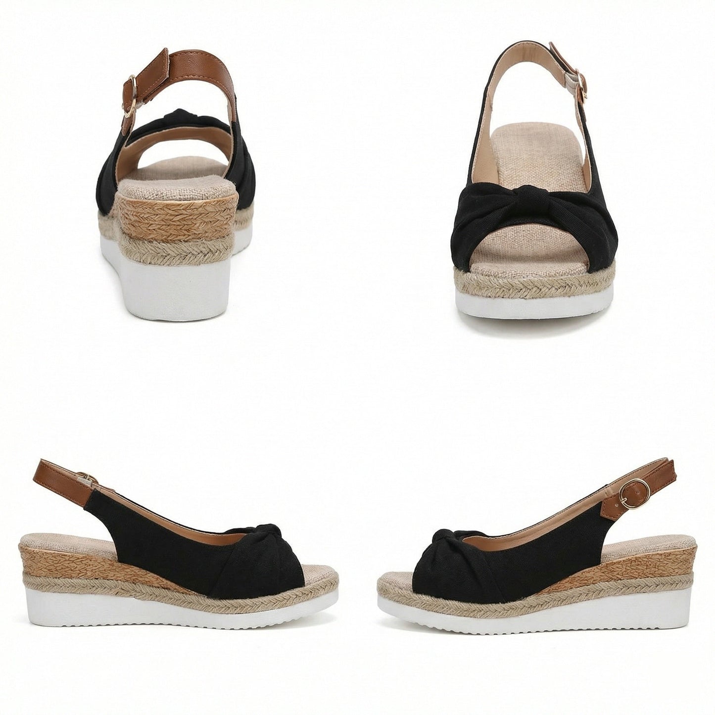 Women's Orthopedic Pointed-Toe Platform Sandals – Stylish Buckle Comfort Shoes