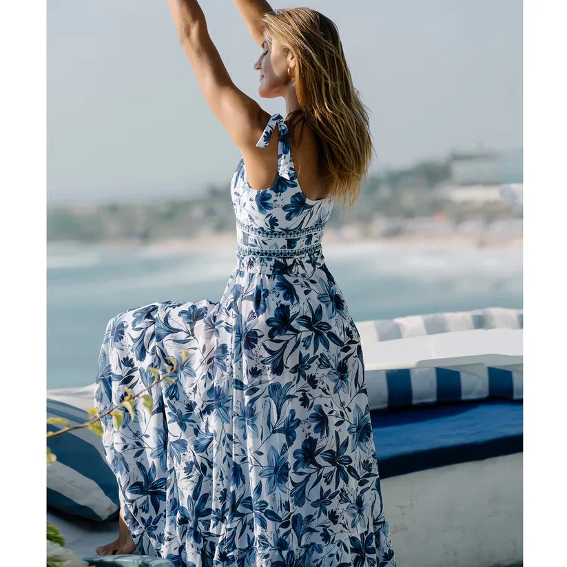 Blue Lagoon Bloom Set – Swimsuit & Skirt