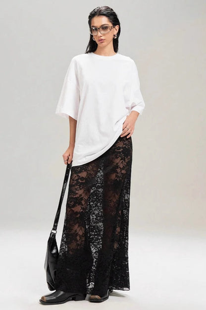 Lace High-Waist Skirt