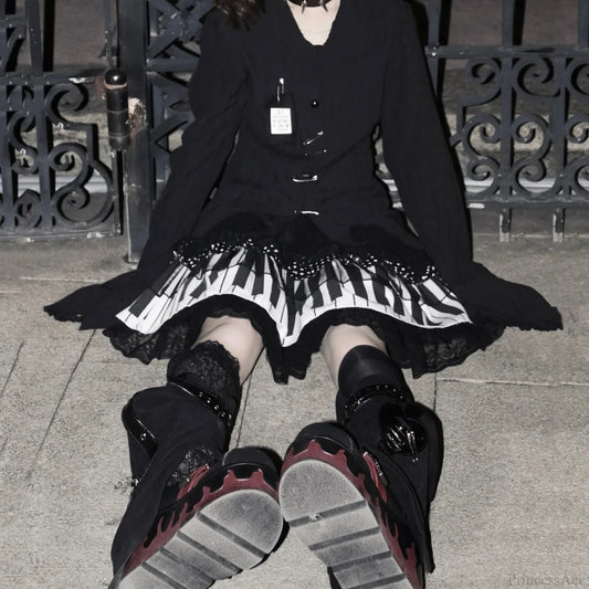 Baggy Lace Gothic Lolita Cake Skirt