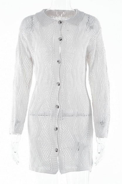 Basis crochet button-up cover-up