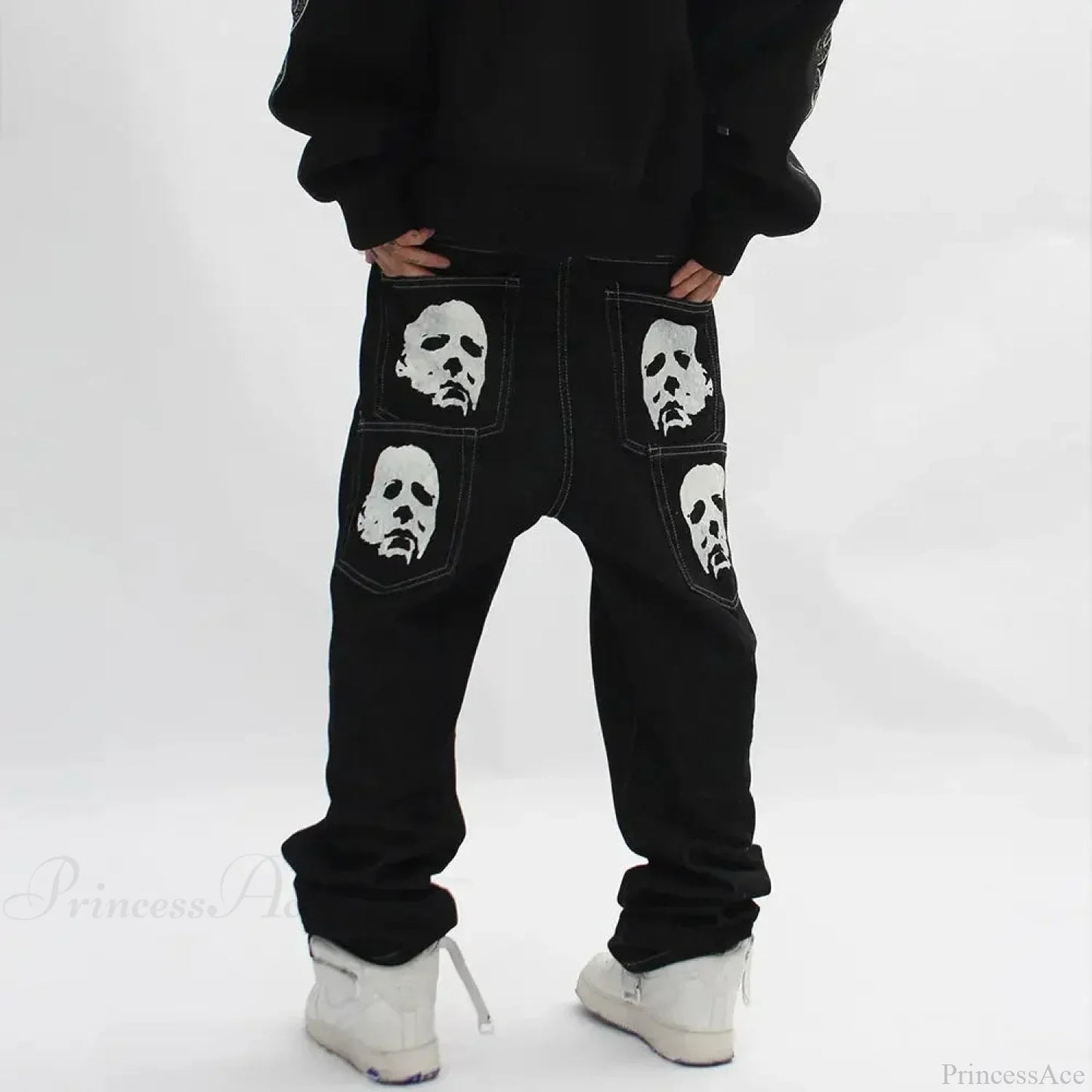 Bat Print Gothic Streetwear Pant