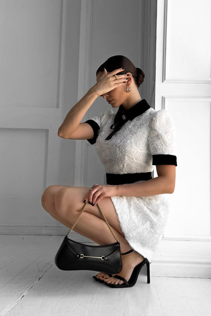 Belinda Rose Embellished Short Sleeve Mini Dress