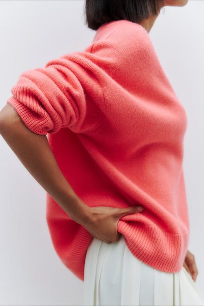 V Neck Long Sleeve Relaxed Sweater