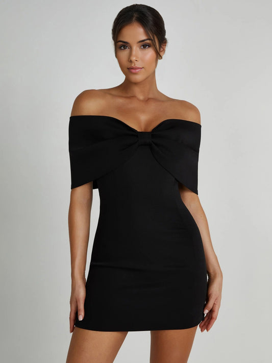 Bodycon Dresses Backless Foldover Party Mini Dresses In Black