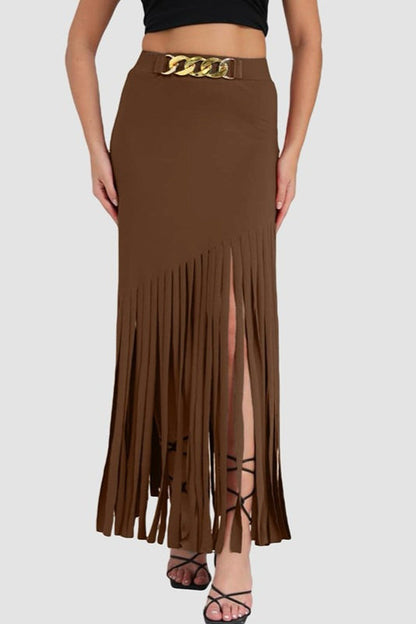 Goth Fringe Punk Mini Skirt