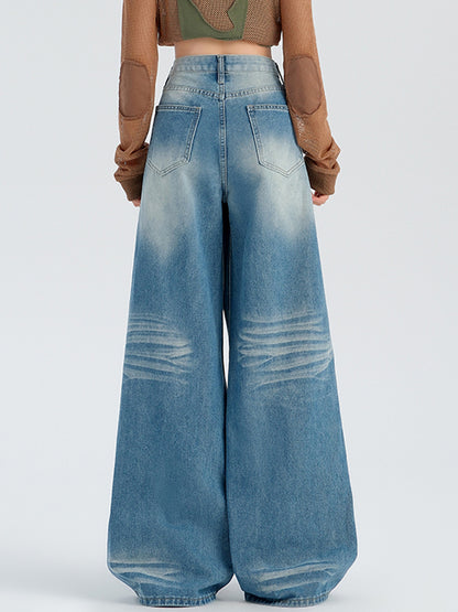 Loose Wide-Legged Straight Fit Boyfriend Jeans