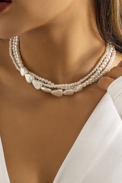 Vintage Simple Pearl Tassel Necklace