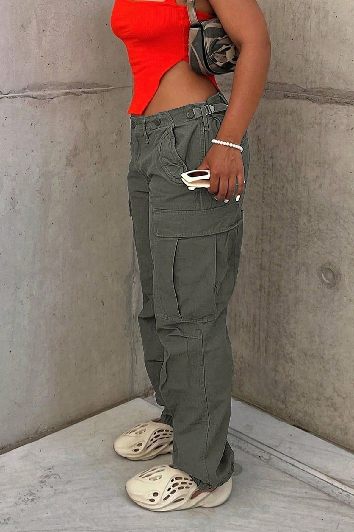Summer Slim Fit Straight Leg Cargo Pant
