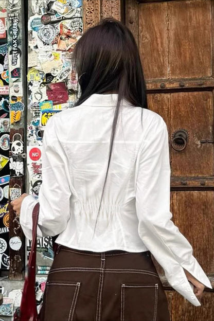 Sexy Smocked Waist Blouse