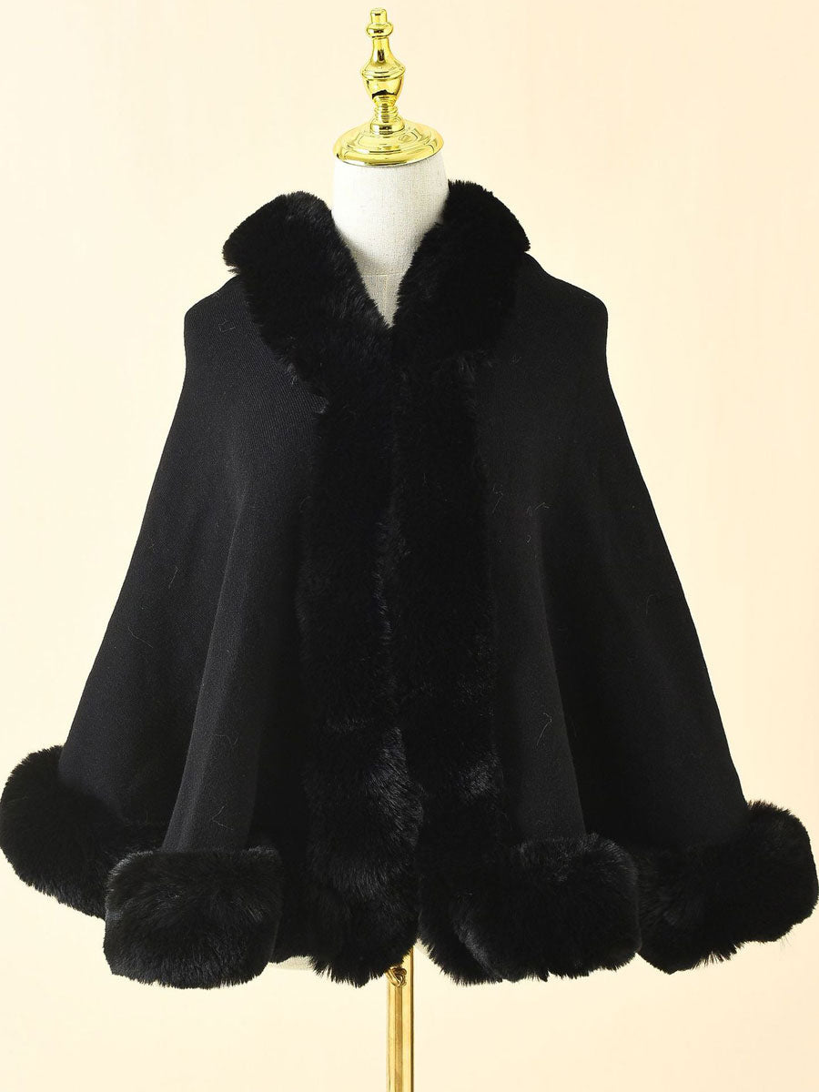 Wedding Cape Faux Fur Shawl Bridal Winter Outerwear