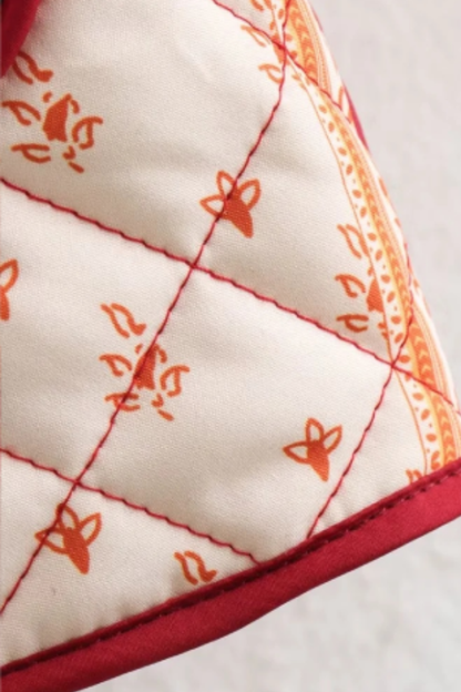 Colorblock Printed Cotton Jacket