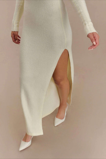 Long Sleeve Knit Bodycon Maxi Dress