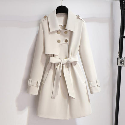 | Women’s Classic Lapel Belted Trench Coat
