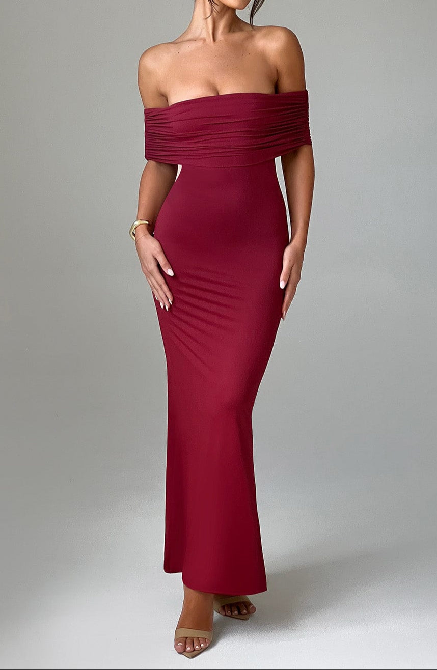 Ariadna Maxi Dress - Burgundy