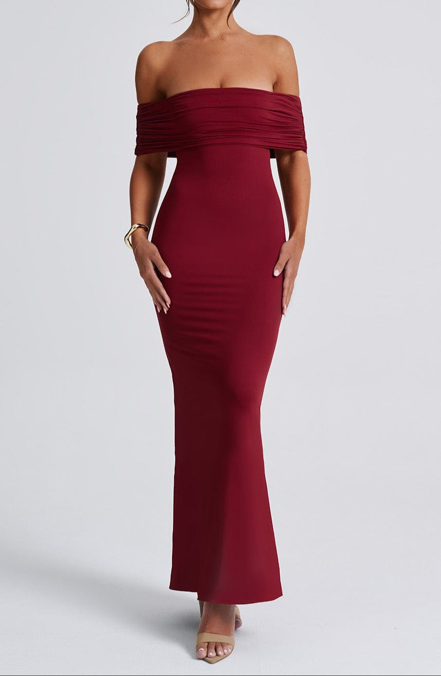 Mariella Maxi Dress - Burgundy