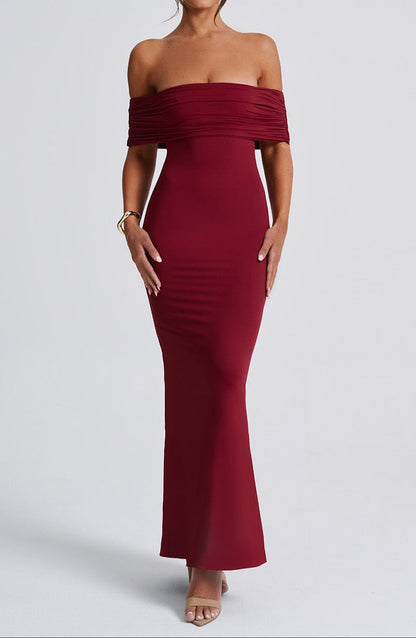 Mariella Maxi Dress - Burgundy