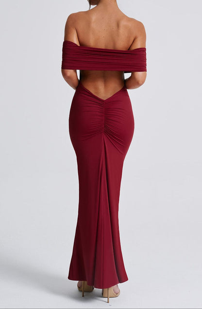 Mariella Maxi Dress - Burgundy