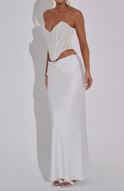 Sara Maxi Skirt - White