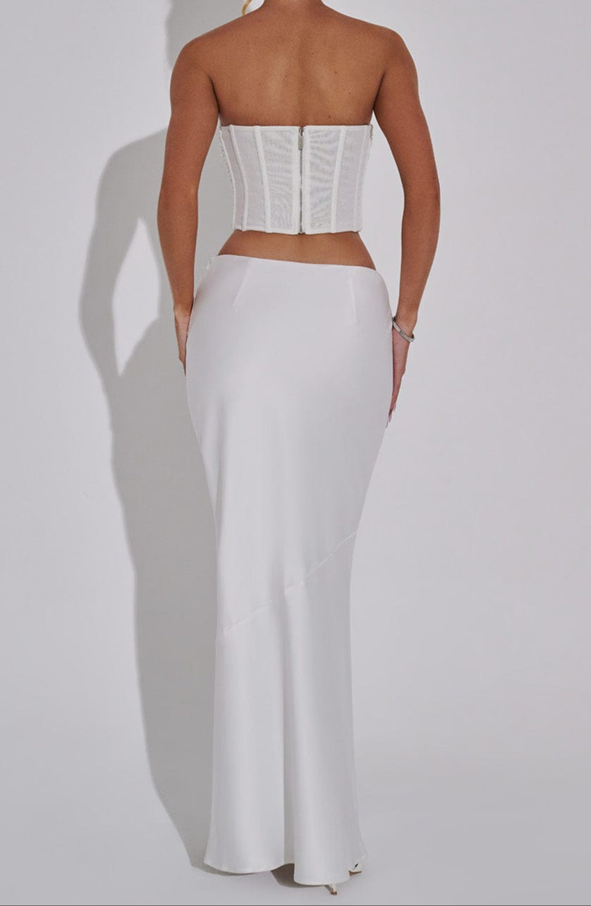 Sara Maxi Skirt - White