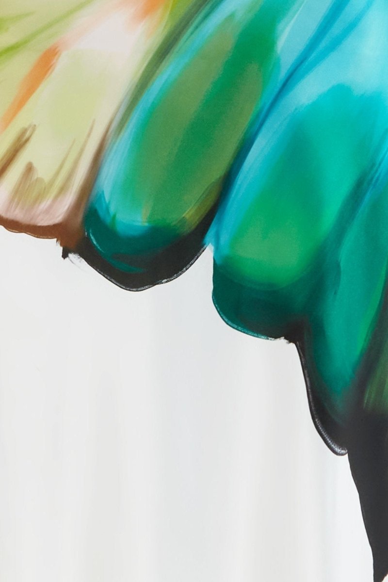 Bernice Printed Single Sleeve Maxi Dress