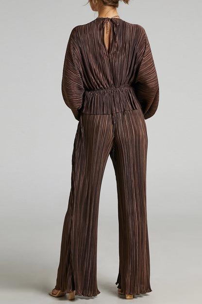 Betty V-neck Plisse Set