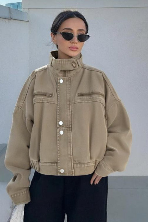 Denim Workwear Cropped Jacket