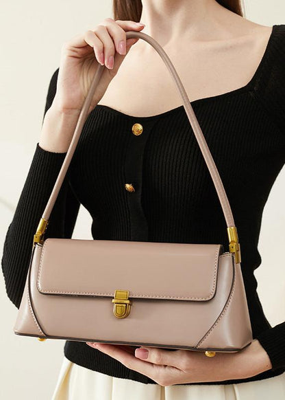 French-Elegance Leather Shoulder Bag