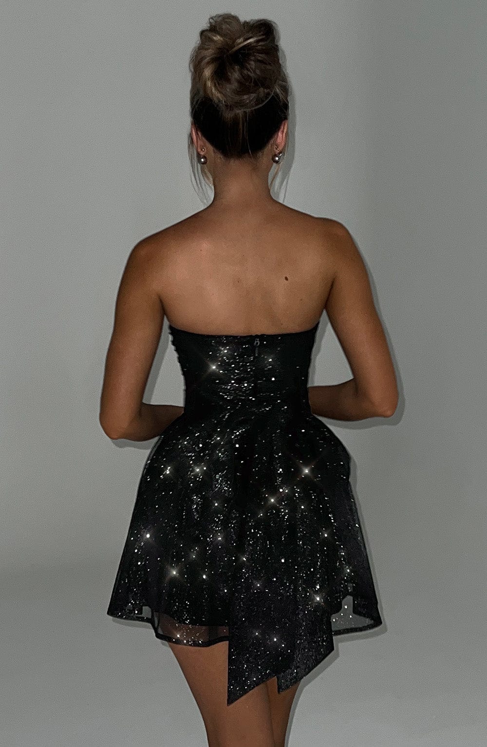 Mini Glitter Dress - strapless
