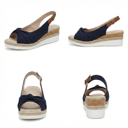 Women's Orthopedic Pointed-Toe Platform Sandals – Stylish Buckle Comfort Shoes