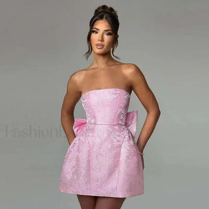 Bow Bandage Party Mini Dress