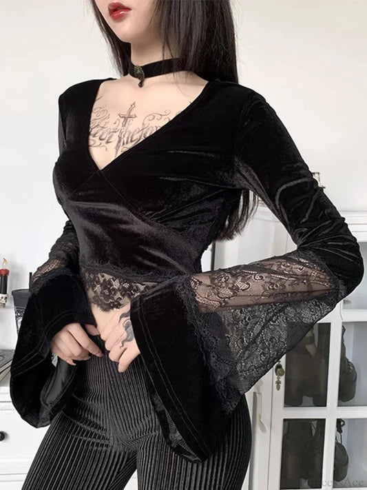Bright Lace Sleeve Knit Top