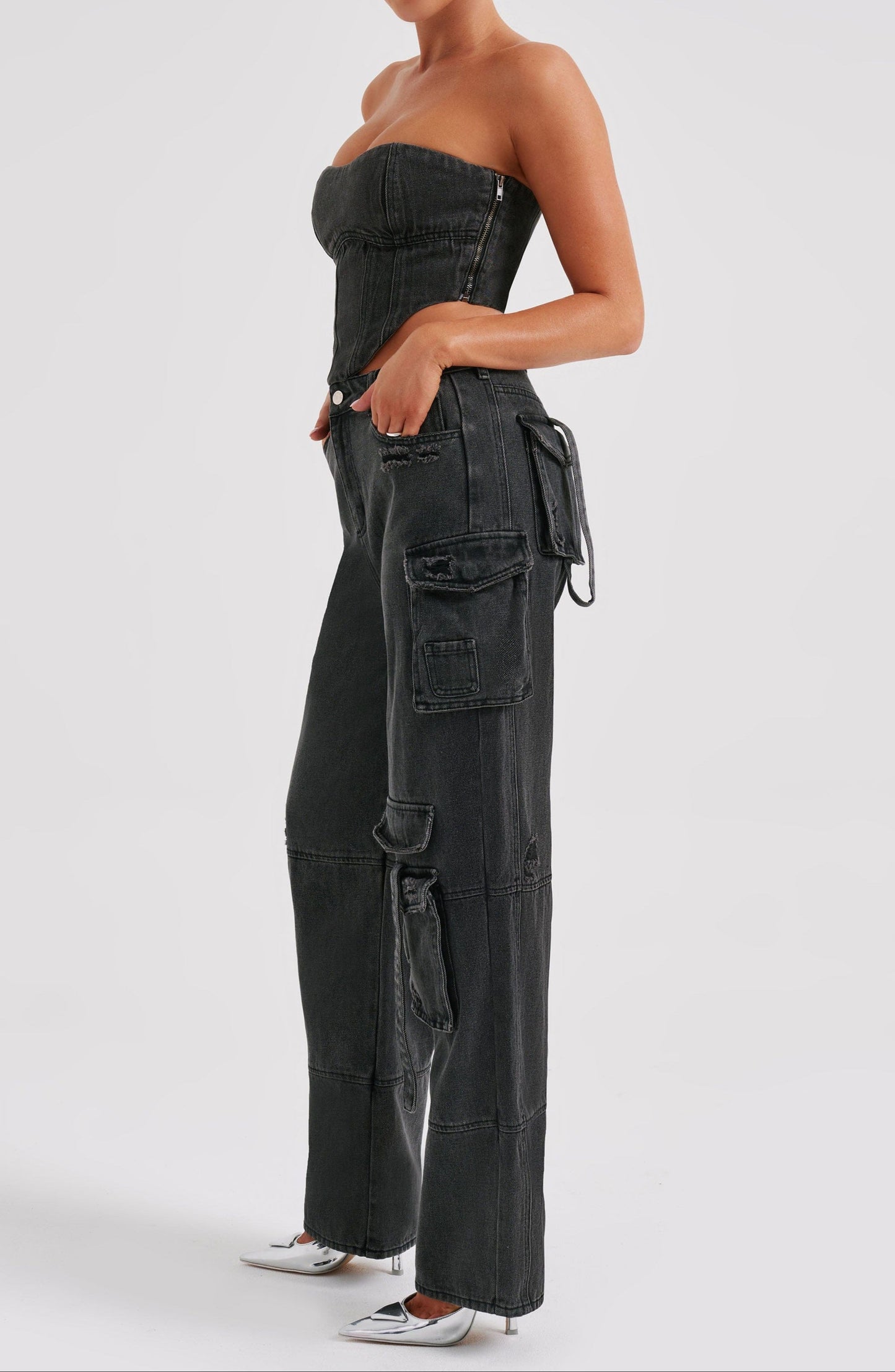 Rafaella Cargo Pant - Black