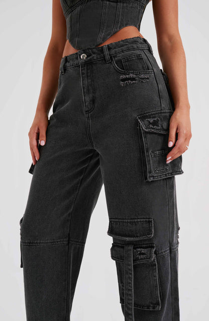 Rafaella Cargo Pant - Black