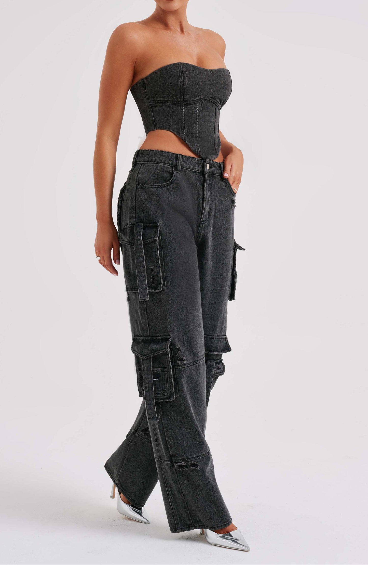 Rafaella Cargo Pant - Black