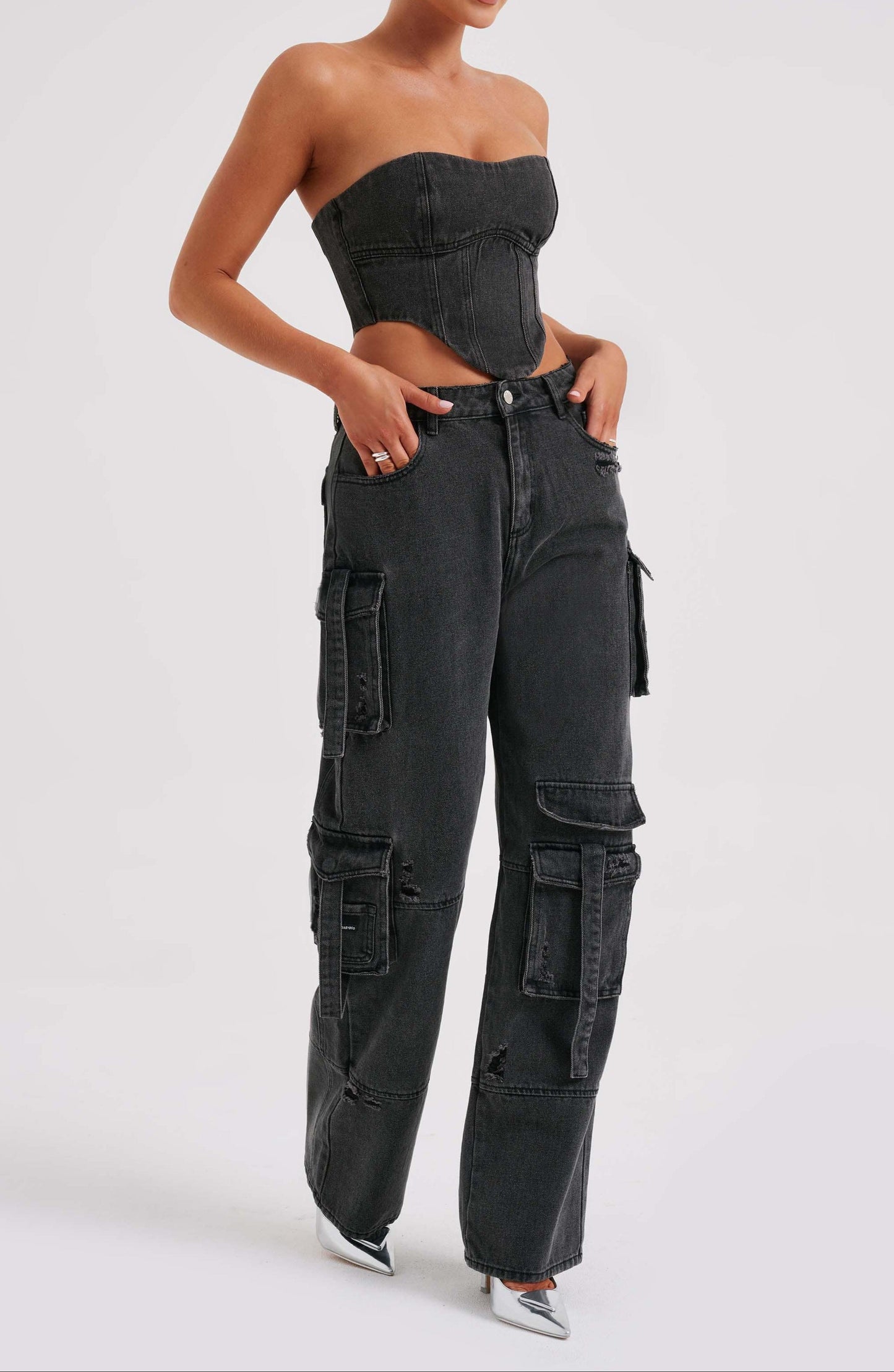 Rafaella Cargo Pant - Black