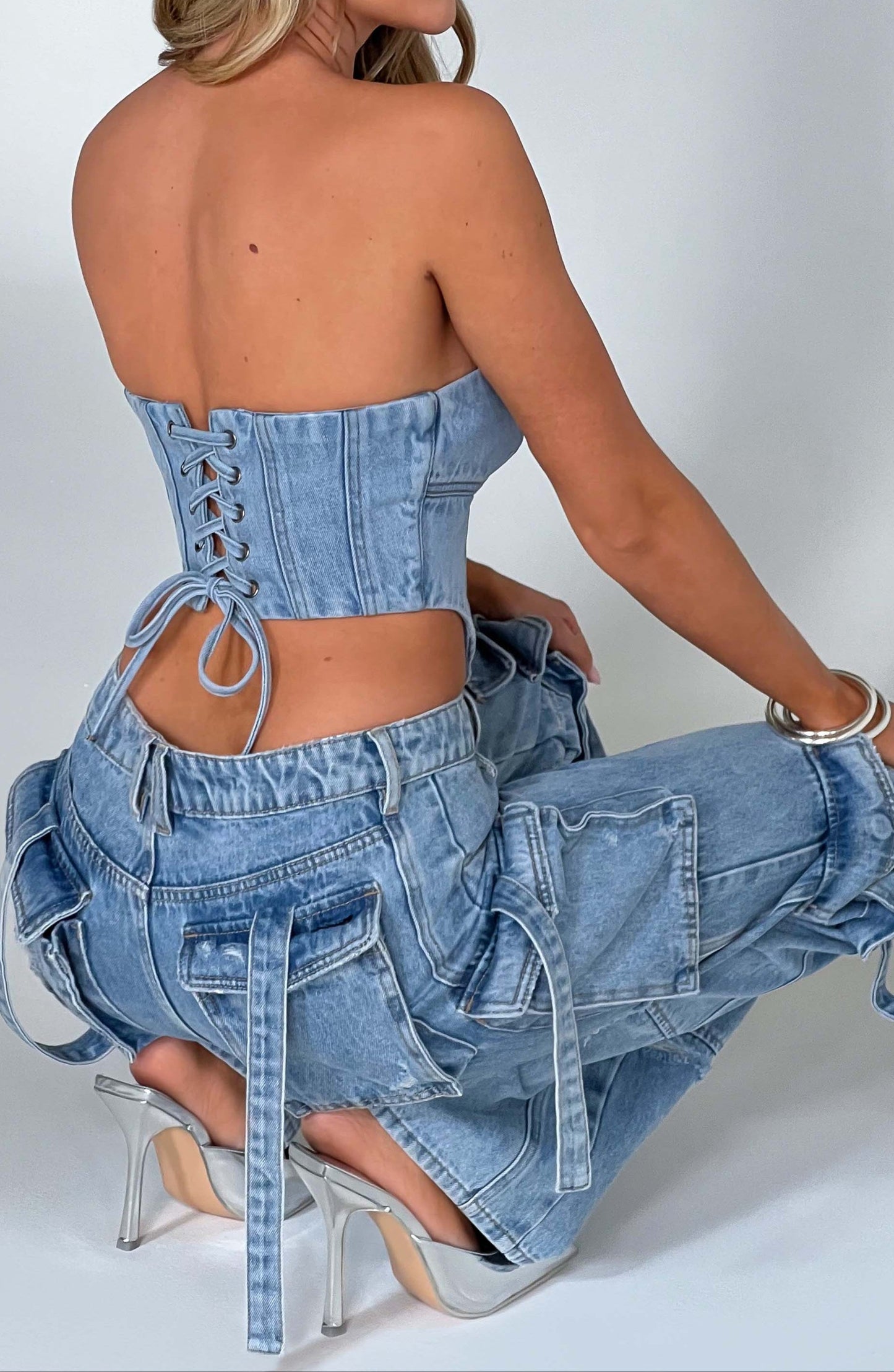 Lucia Cargo Pant - Blue