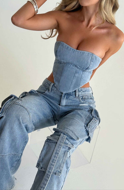 Lucia Cargo Pant - Blue