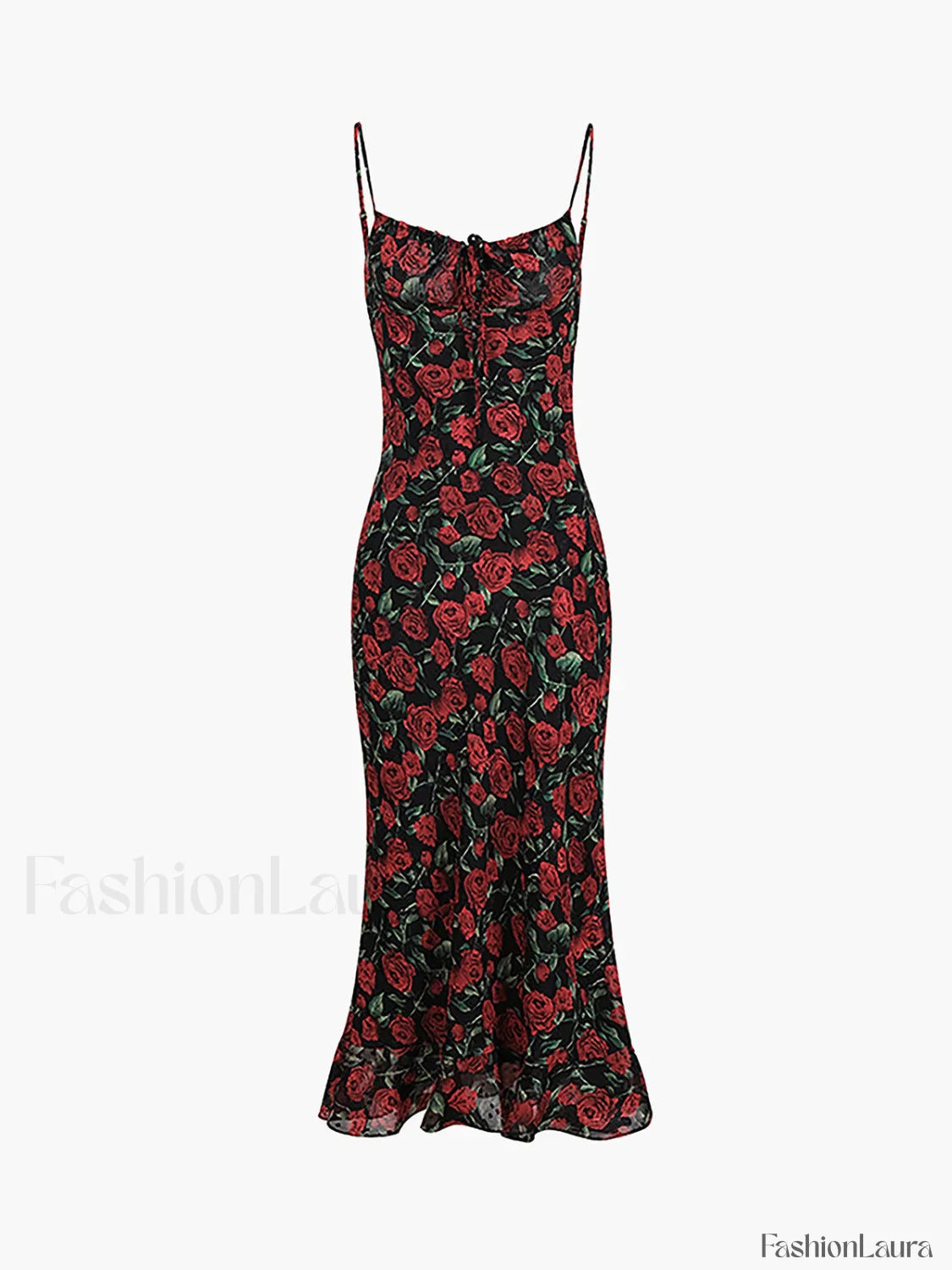 Bulgarian Roses Floral Cami Long Dress