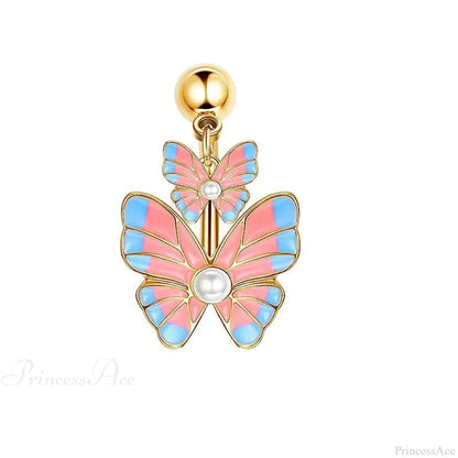 Butterfly CZ Sparkling Gothic Belly Ring