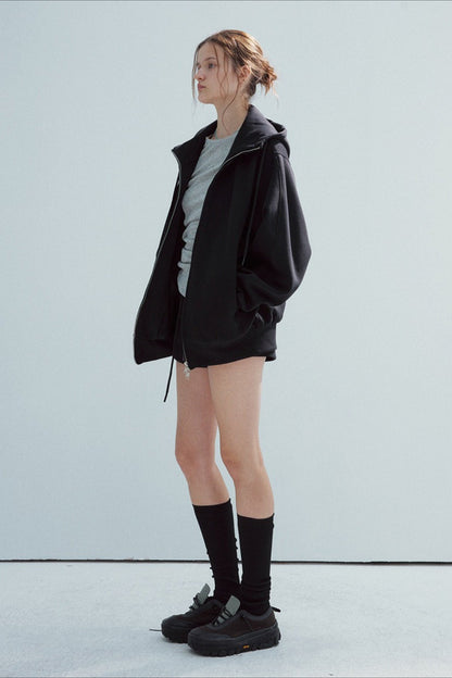 Cloud Print Double Zip Hoodie