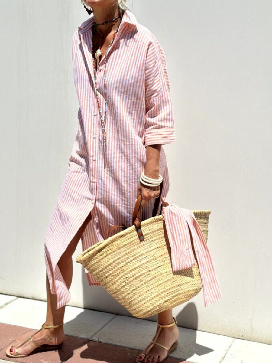 Lova | Classic Striped Shirt Dress