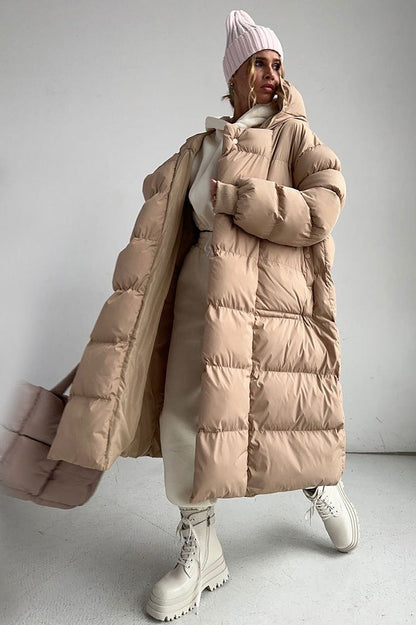 Casual Longline Insulated Puffer Jacket