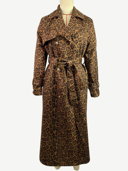 Trench Coat For Women Double-Breasted Old Money Style Classic Lapel Long Sleeves Oversized Spring Long Outerwear 2026